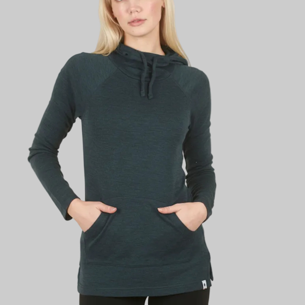 Smartwool Thermal Merino Drape-Neck Hoodie Blue XS